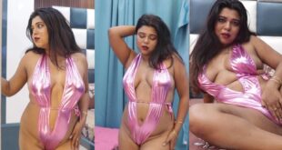 Sexy Jhilik Roy Teasing Ass in a Barely There String Monokini