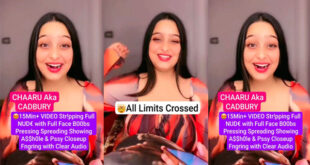 Chaaru aka Cadbury's Insane 15Min+ Tango Live Strip Show - Full Nude, Boobs, Ass, and Pussy Closeup